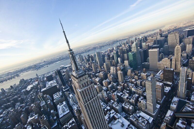 Aerial view of Empire State Building