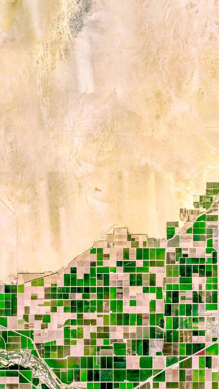 Aerial View of Farmland — Green, Dramatic