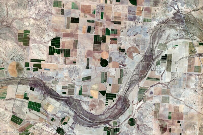Aerial View of Farmland — Green, Neutral