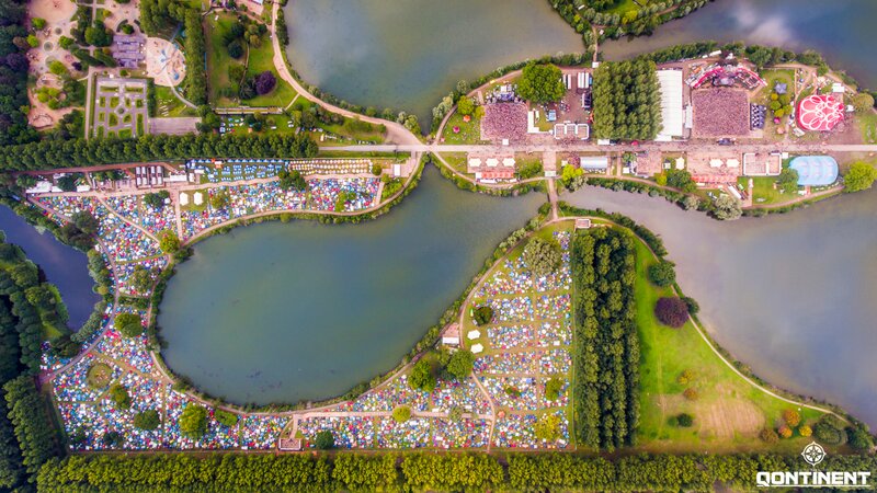 Aerial View of Festival Campsite