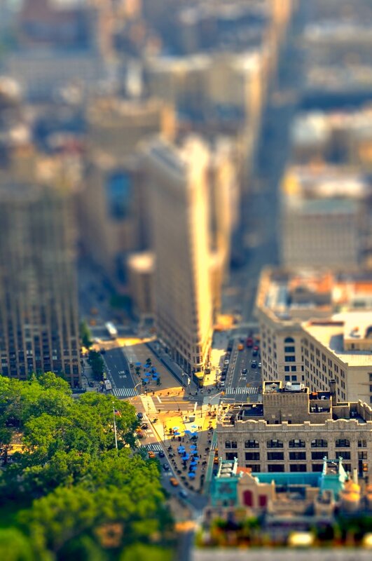 aerial view of flatiron building