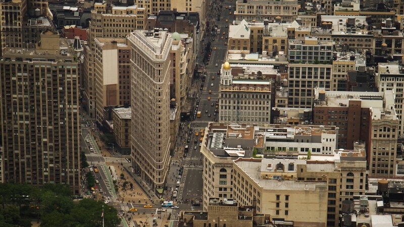 Aerial view of Flatiron Building