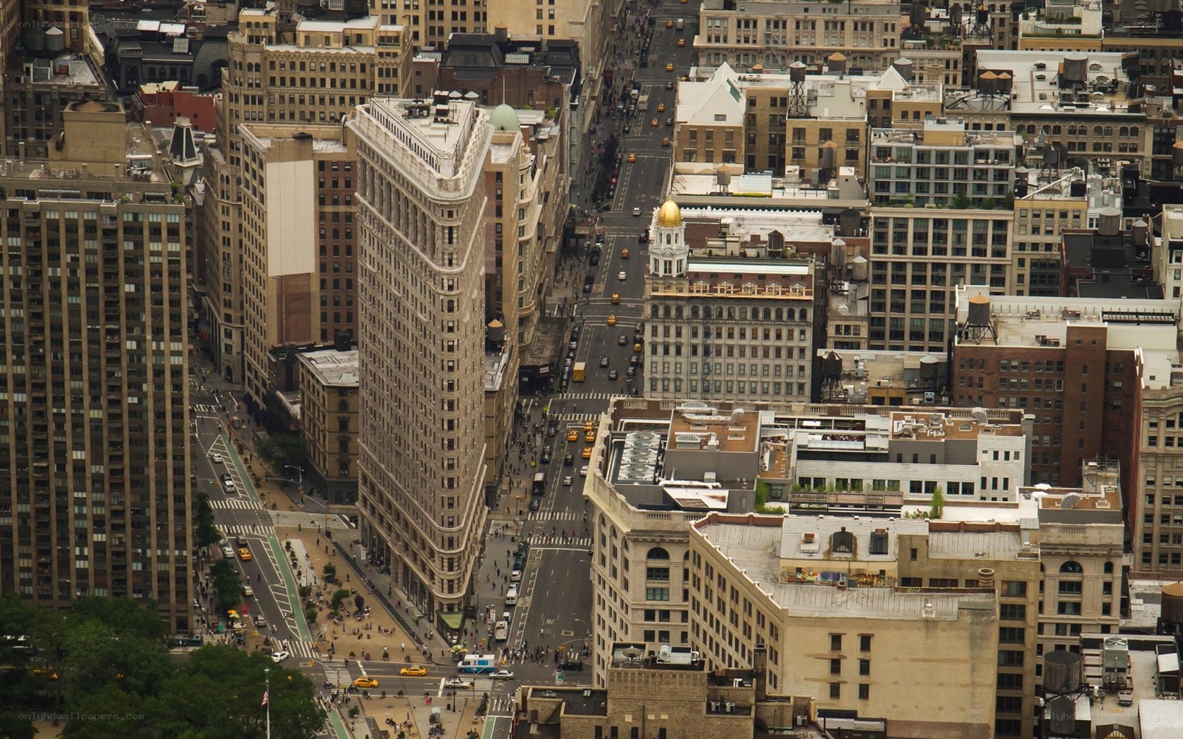Aerial view of Flatiron Building