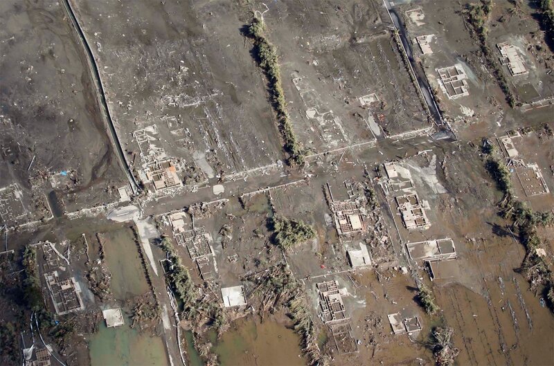 Aerial View of Flood Damage — Brown
