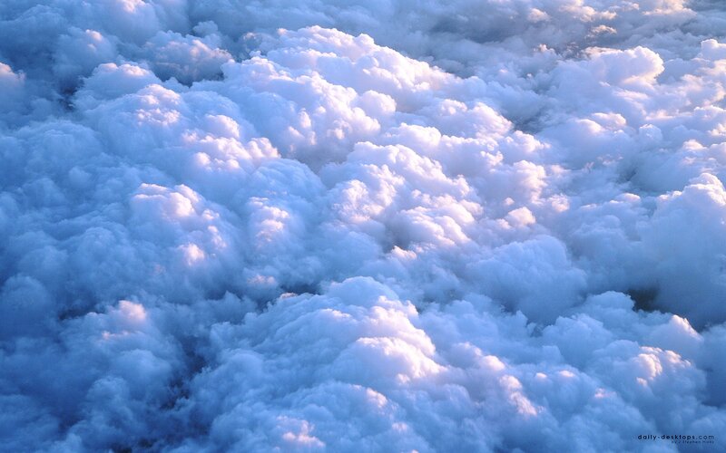 Aerial view of fluffy clouds