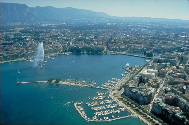 Aerial view of Geneva