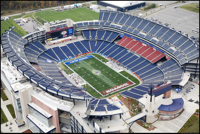 Aerial view of Gillette Stadium