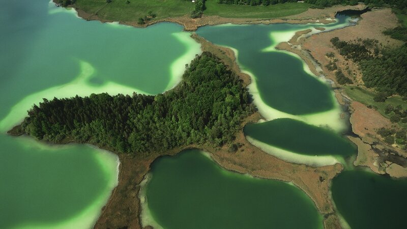 Aerial View of Green Lakes