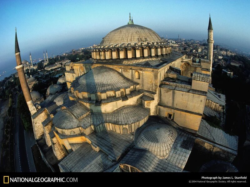 Aerial view of Hagia Sophia