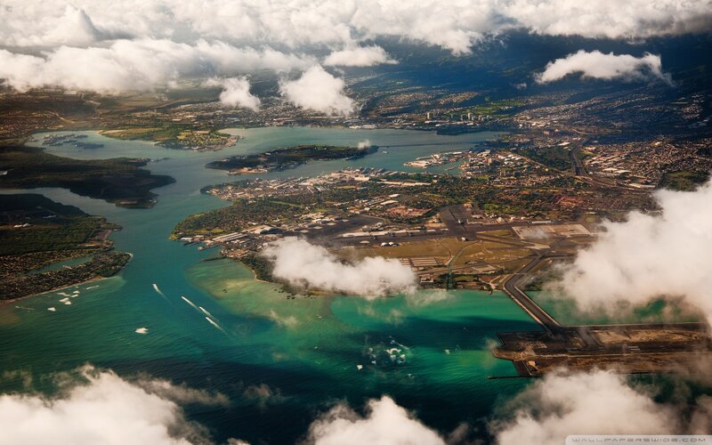 aerial view of hawaii coast