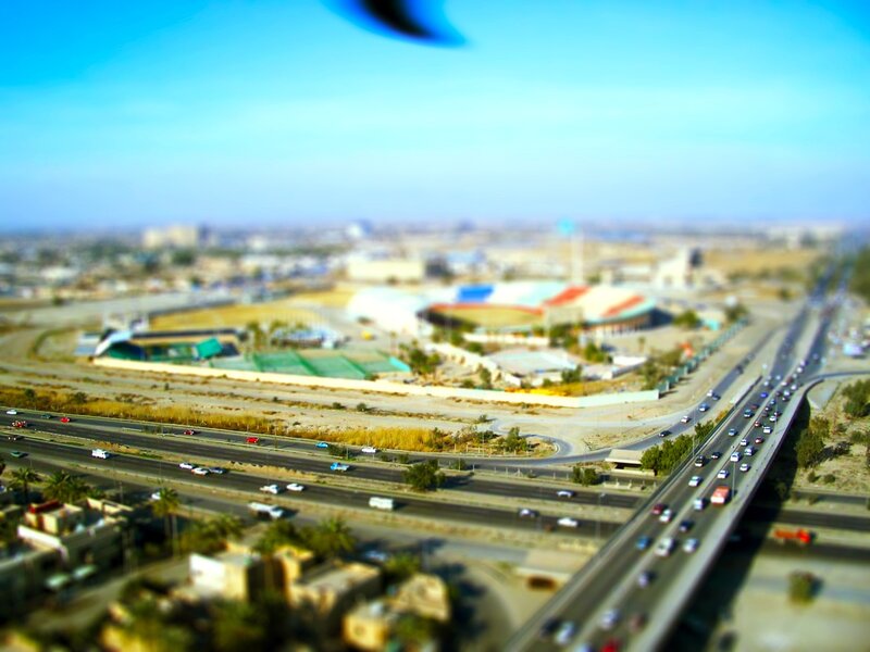 Aerial View of Highway — Blue, Calm