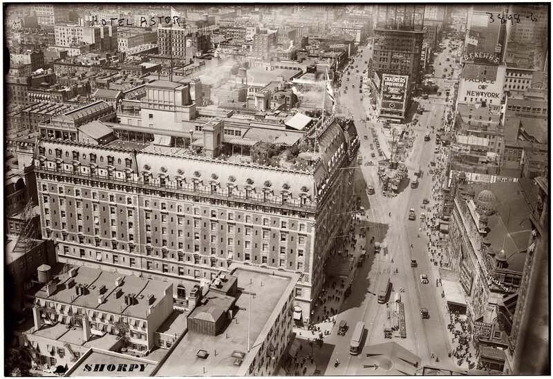 Aerial view of Hotel Astor