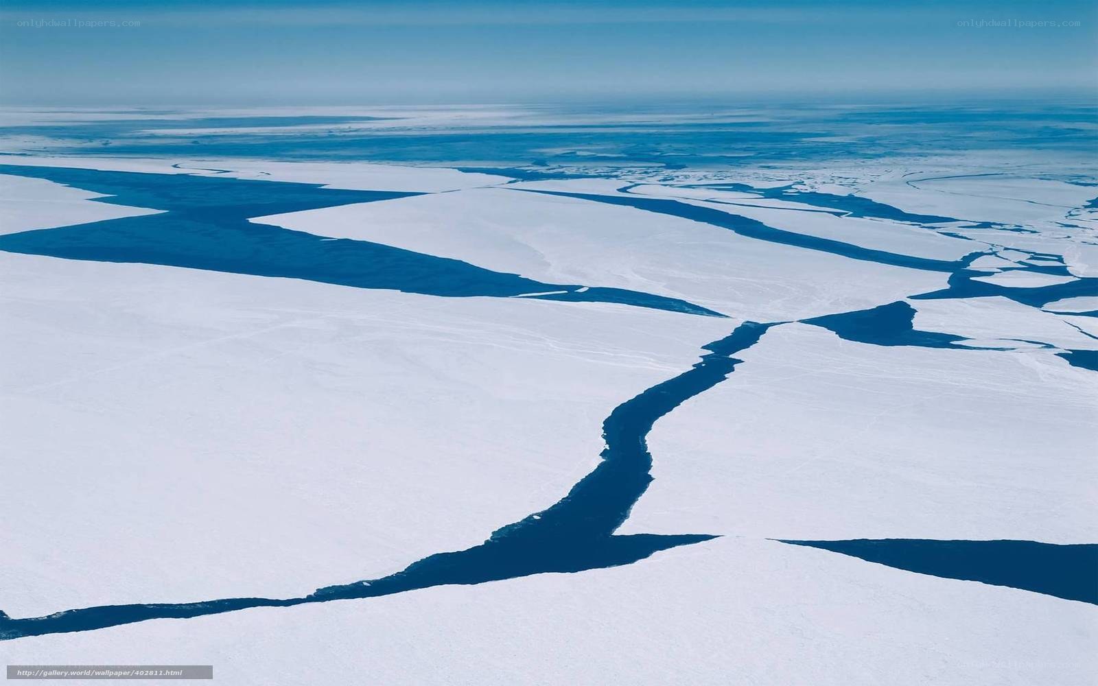 Aerial view of ice floes