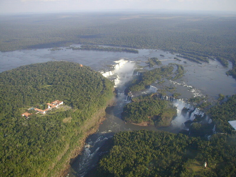 Aerial view of Iguazu Falls