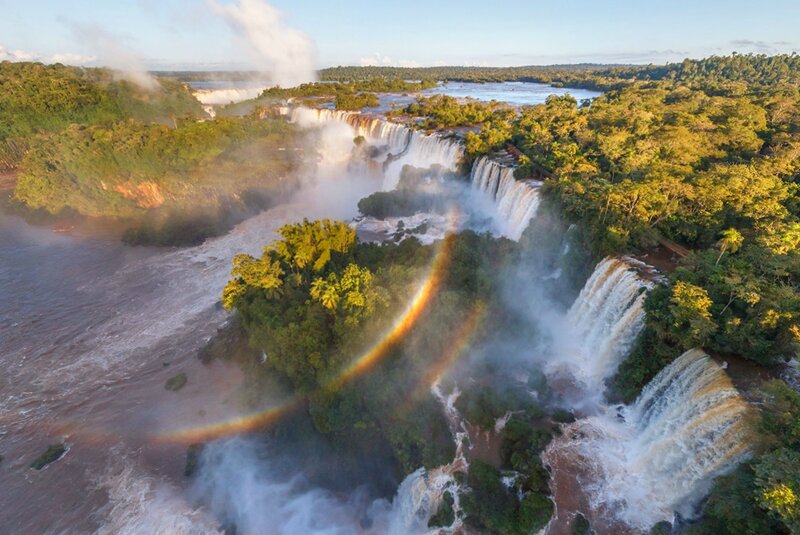 Aerial view of Iguazu Falls