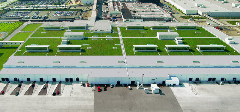 Aerial view of industrial complex