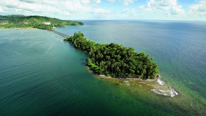 Aerial View of Island — Green