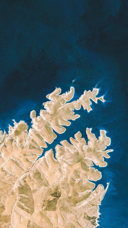 Aerial View of Islands — Blue, Serene, Photograph