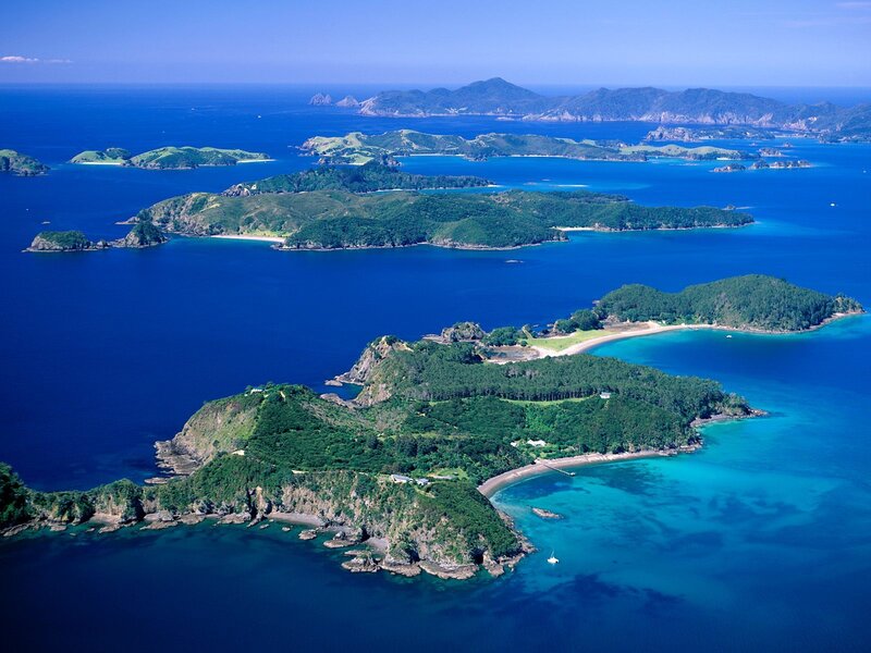 Aerial view of islands