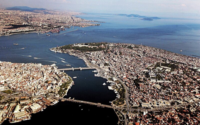 Aerial View of Istanbul — Blue