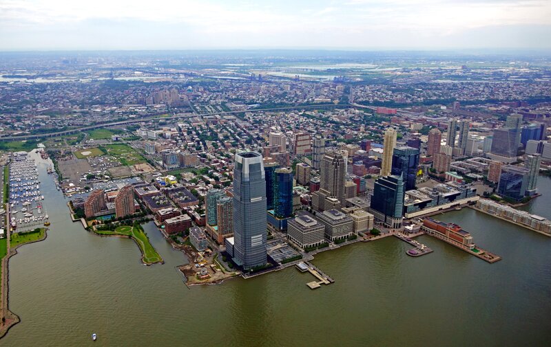aerial view of jersey city
