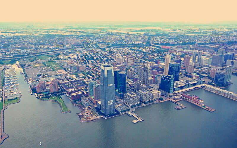aerial view of jersey city