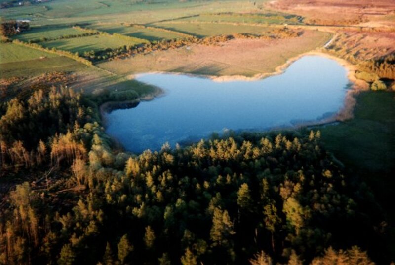 Aerial View of Lake — Blue