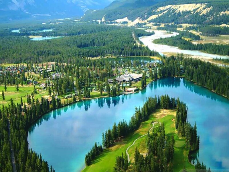 Aerial View of Lake Resort