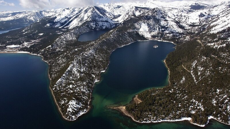 Aerial view of Lake Tahoe