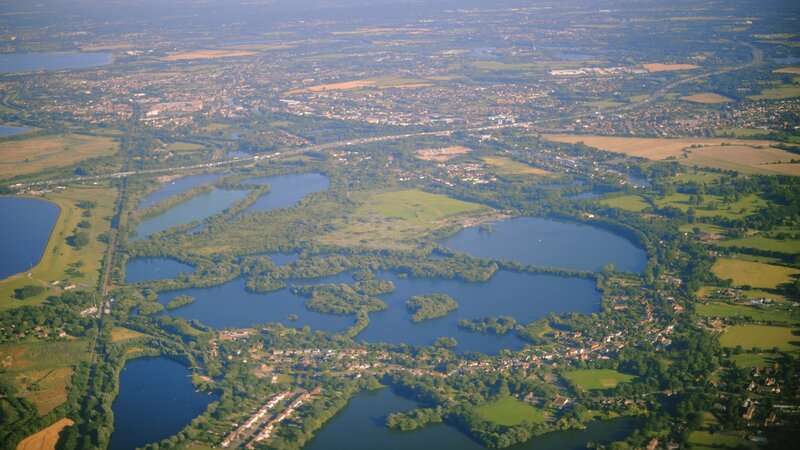Aerial View of Lakes