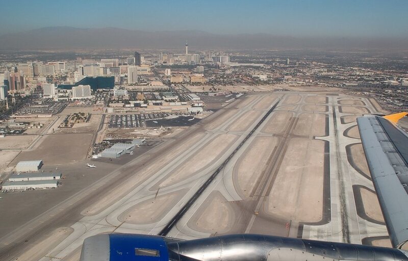 Aerial view of Las Vegas airport