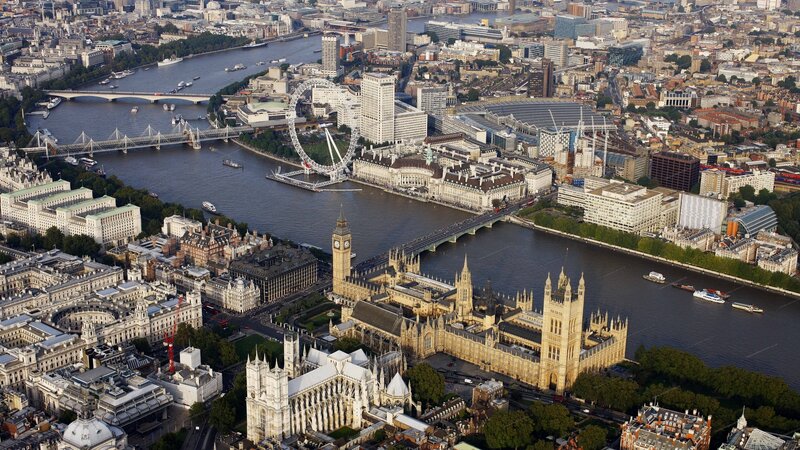 Aerial view of London