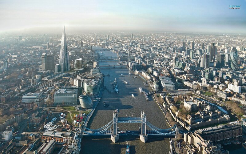 Aerial view of London