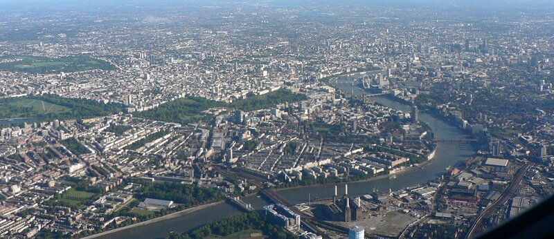 Aerial view of London