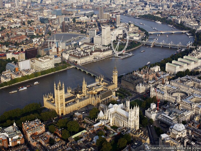 Aerial view of London