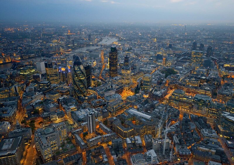 Aerial View of London — Blue