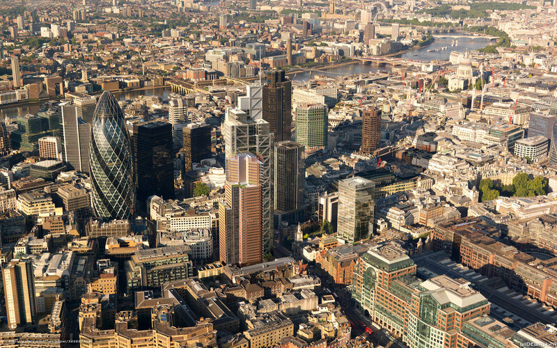 Aerial View of London — Gray, Urban