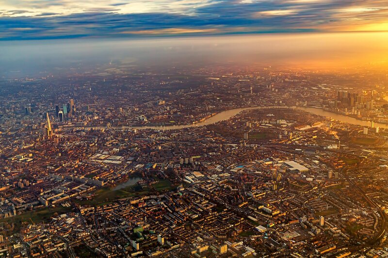 Aerial View of London — Orange