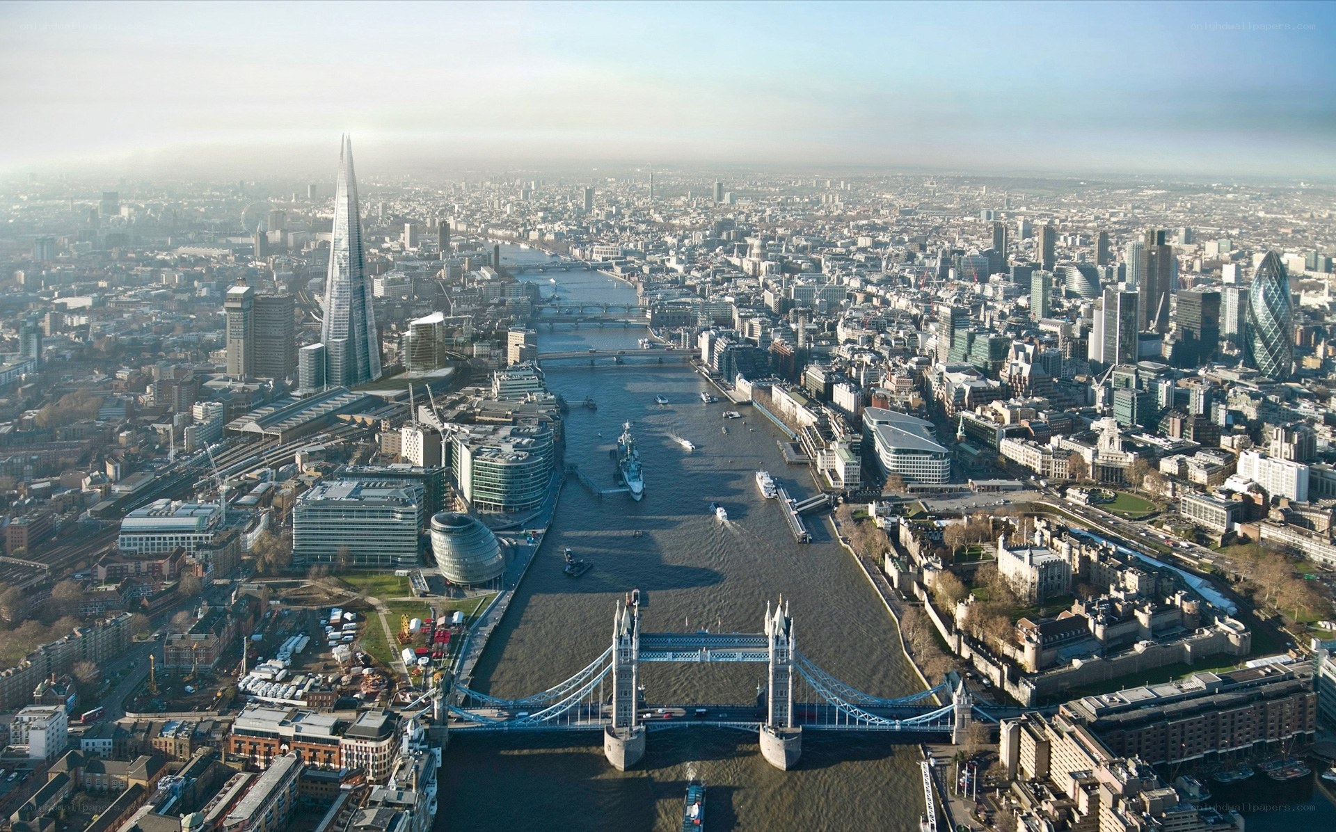 Aerial view of London