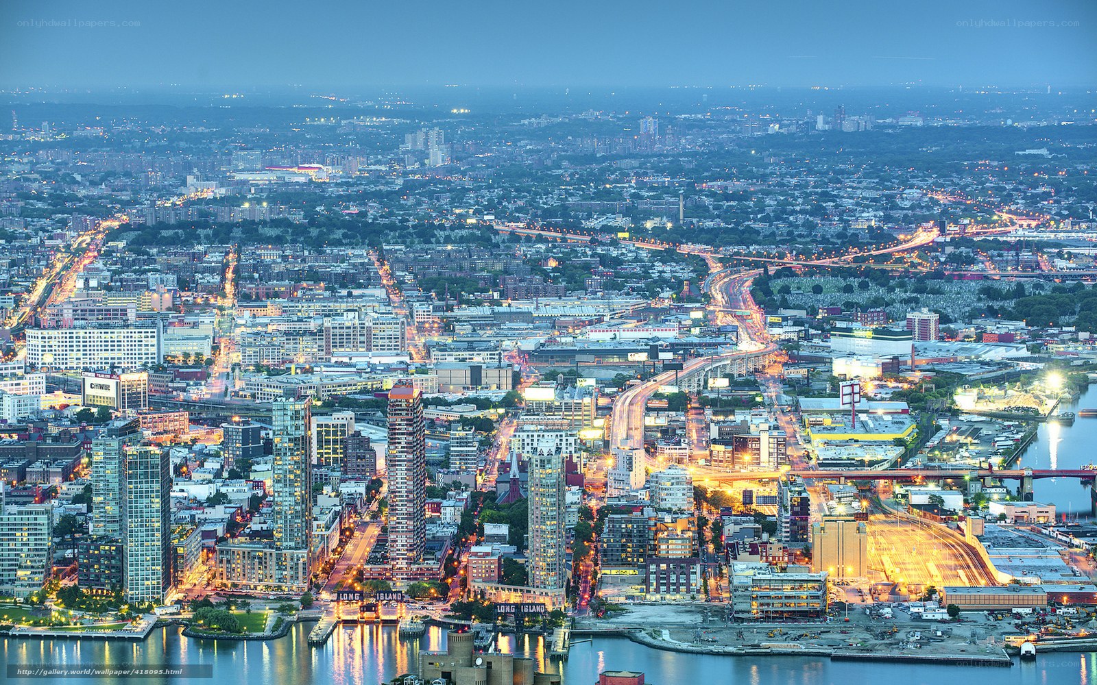 Aerial view of Long Island City