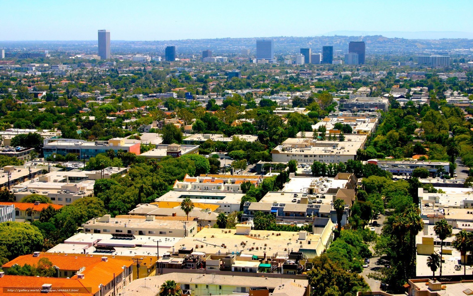 Aerial view of Los Angeles
