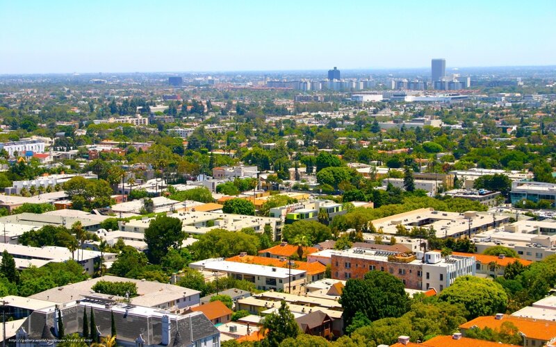Aerial view of Los Angeles
