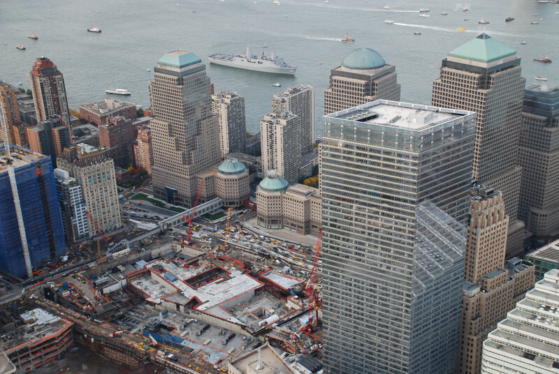 Aerial view of lower manhattan