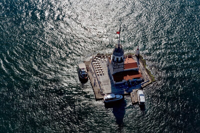 Aerial view of Maiden's Tower