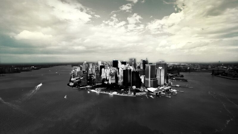 aerial view of manhattan