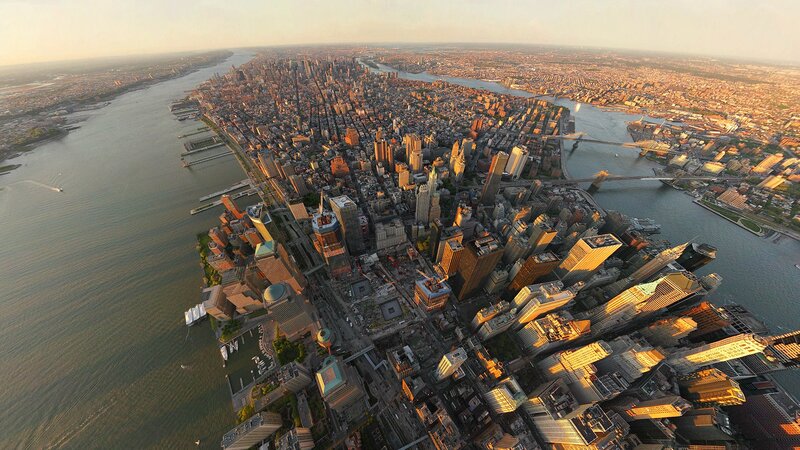 aerial view of manhattan