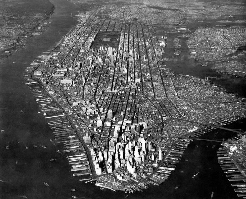 Aerial view of Manhattan