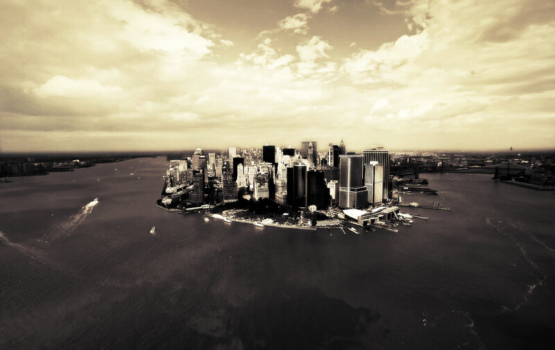 aerial view of manhattan