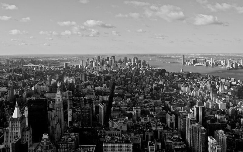 aerial view of manhattan