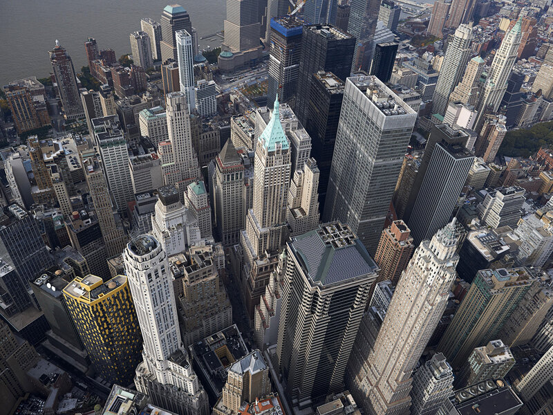 Aerial View of Manhattan — Gray